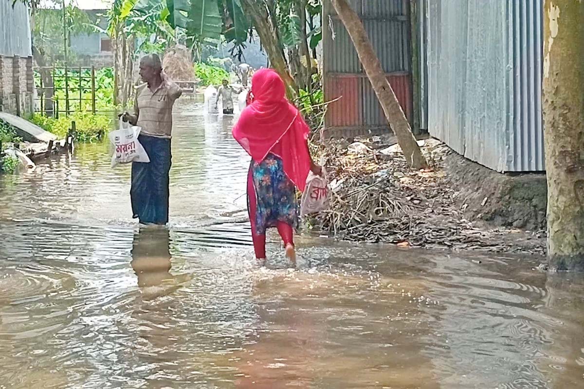 ফুঁসে ওঠাছে পদ্মা, তিস্তা, সঙ্গী ধরলা, দুধকুমার ও ব্রহ্মপুত্র