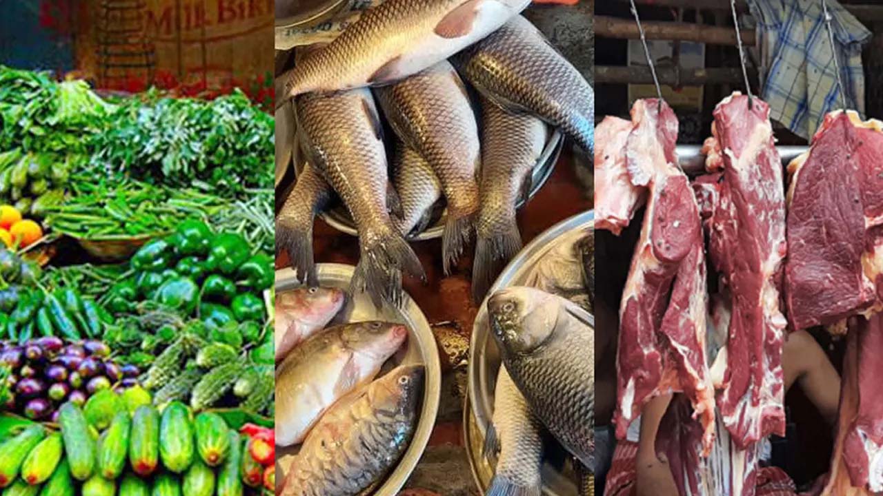  পূজাকে সামনে রেখে ইলিশ মাছ ও সবজির বাজার উর্ধমুখী