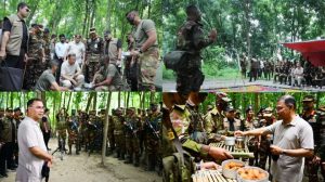 সেনাবাহিনীর গ্রীষ্মকালীন মহড়ায় প্রধানমন্ত্রীর আকস্মিক পরিদর্শন, সৈনিকদের সঙ্গে কাটালেন দীর্ঘ সময়