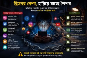 স্ক্রিনের অদৃশ্য শিকলে বন্দি শৈশব